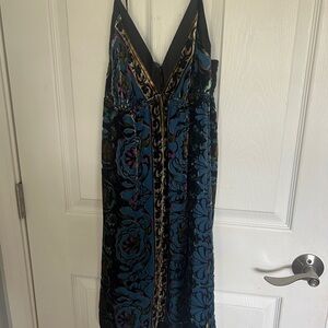 Vintage Hale Bob Blue and Black Mini Dress